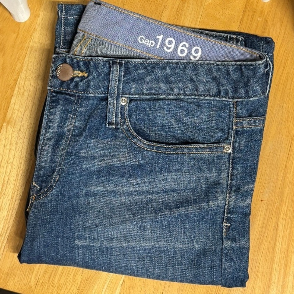 Y2K Gap Jeans 1969 Long & Lean 8 29 x 32.5 Bootcut Blue Stretch Denim‎